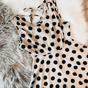 Cream and Black Spotted Mini Dress